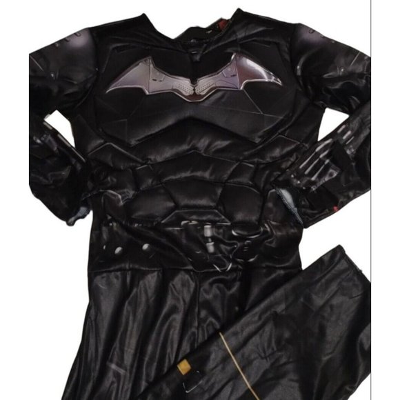 The Batman Boys 3 Piece Padded Muscle Costume Medium 8 New Halloween No Package - Picture 1 of 6